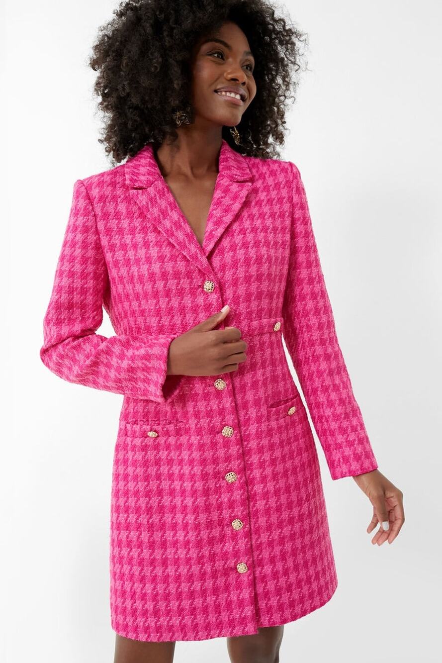 POMANDER PLACE Magenta Tweed Stacie Dress Size XS NWT Retail $198 Tuckernuck